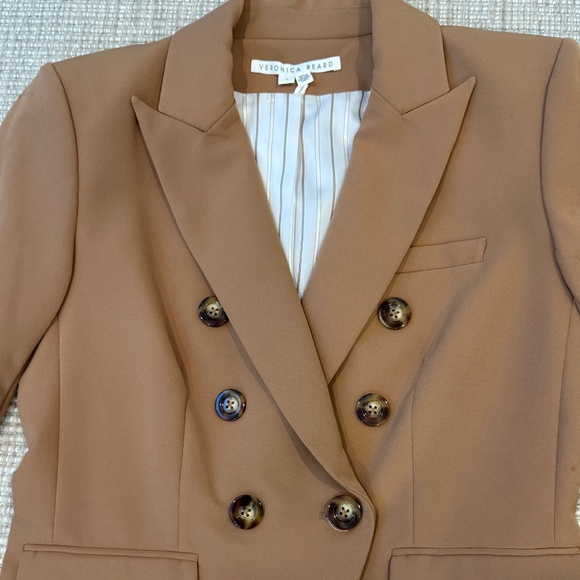 Veronica Beard Miller Dickey Jacket in Tan - Size 6 - Picture 2 of 10